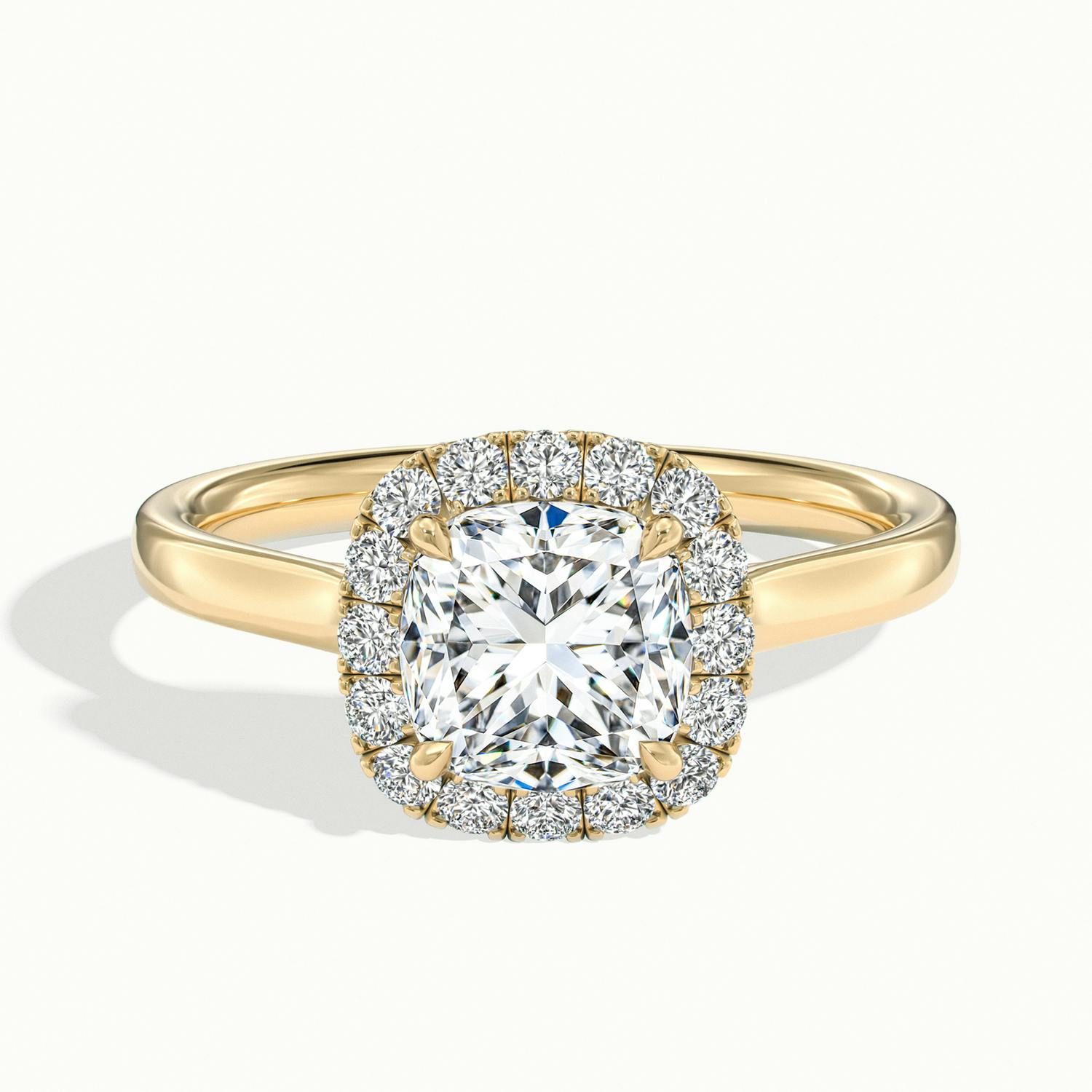 Calista Cushion Halo Engagement Ring
