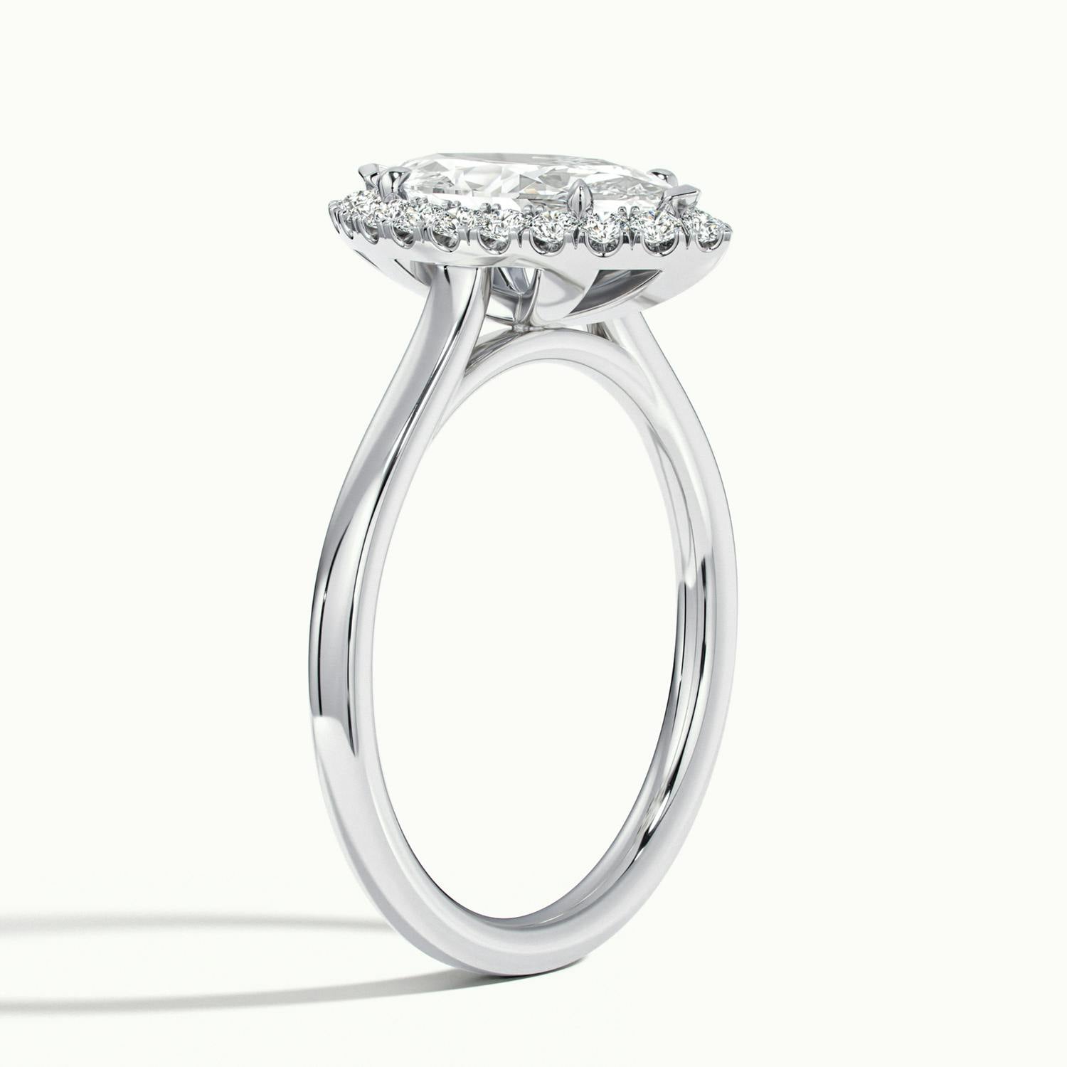 Calista Marquise Halo Engagement Ring