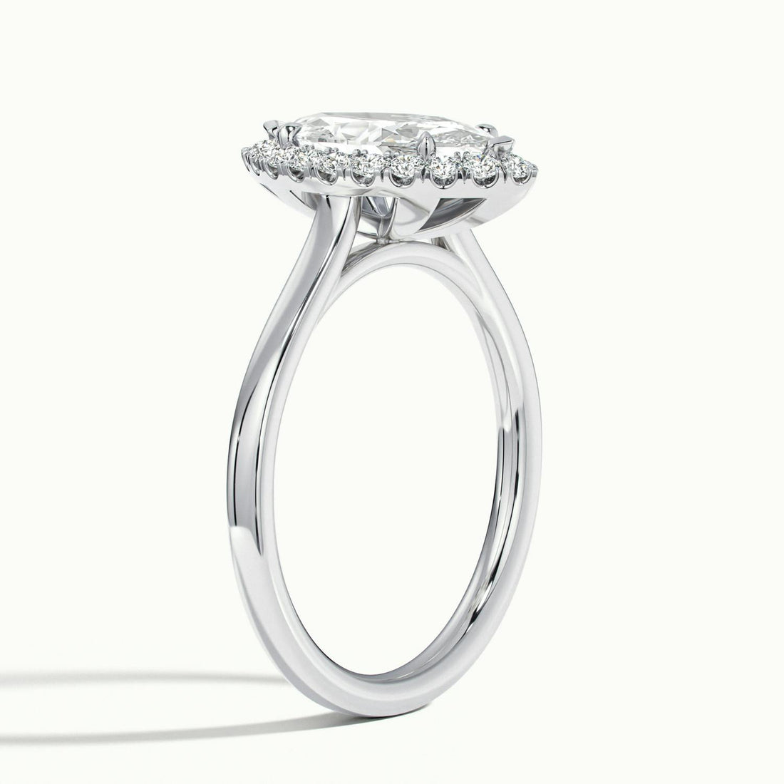 Calista Marquise Halo Engagement Ring