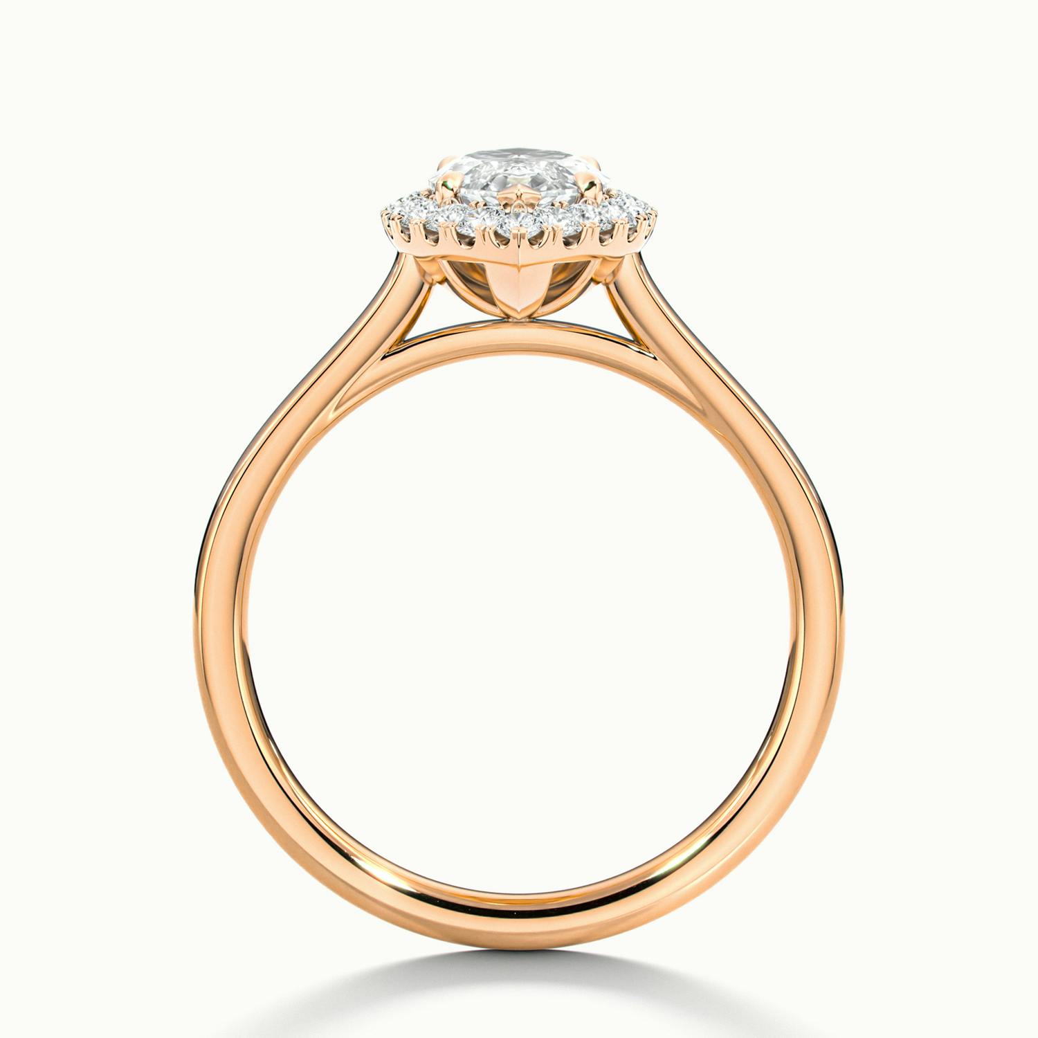 Calista Marquise Halo Engagement Ring