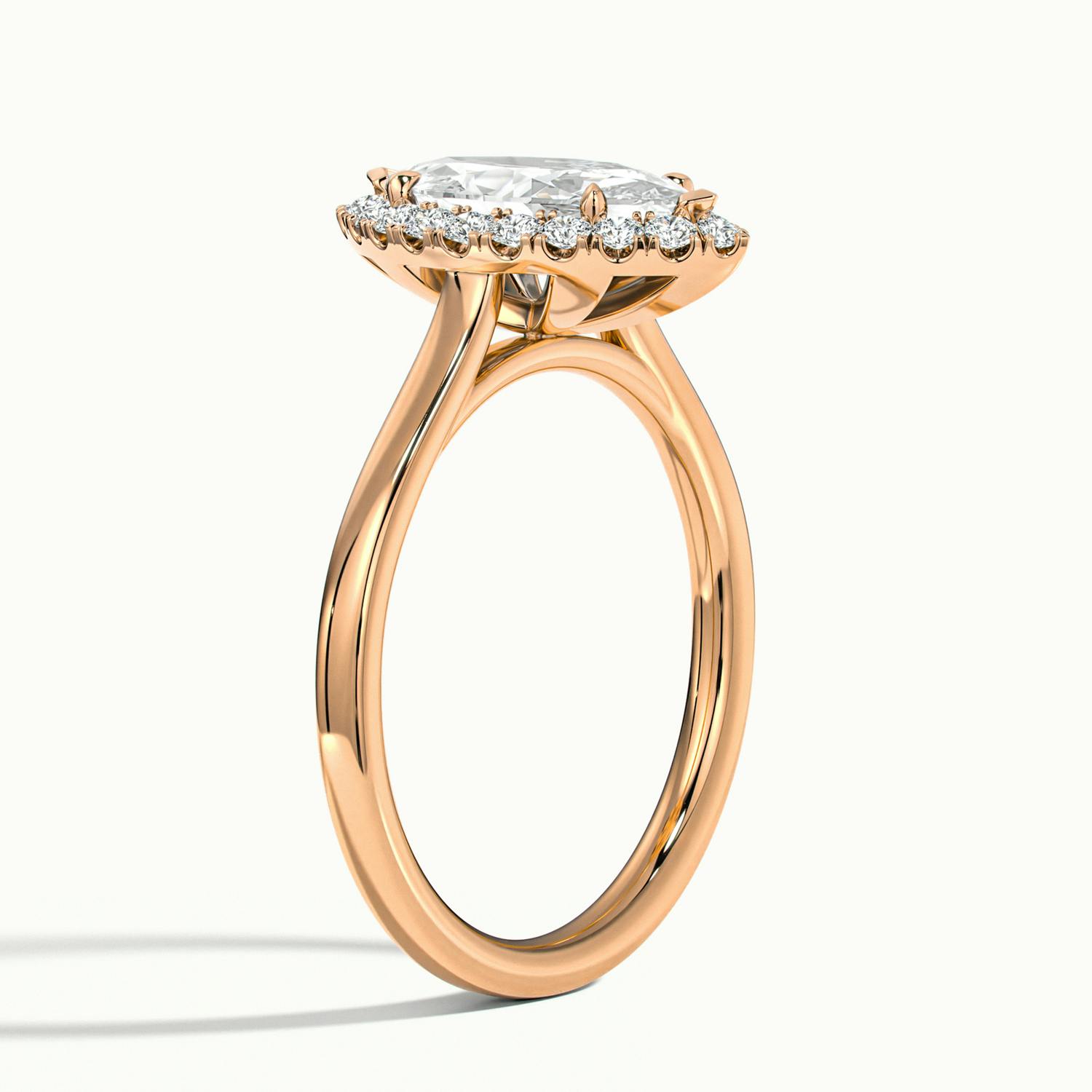 Calista Marquise Halo Engagement Ring