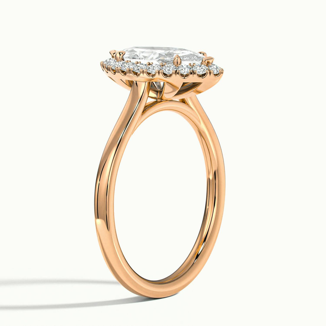 Calista Marquise Halo Engagement Ring