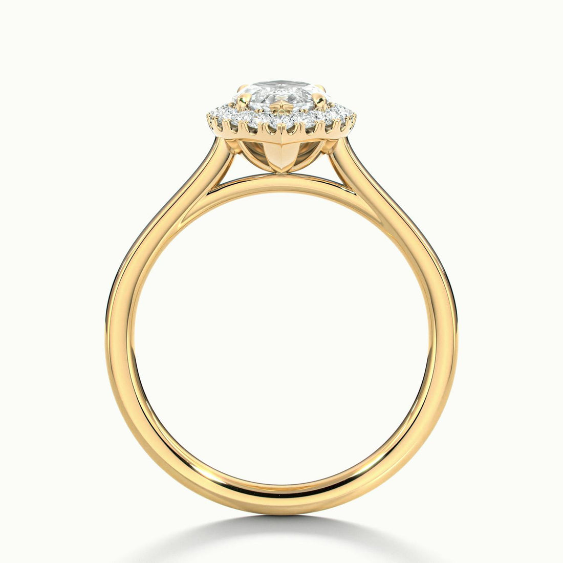 Calista Marquise Halo Engagement Ring