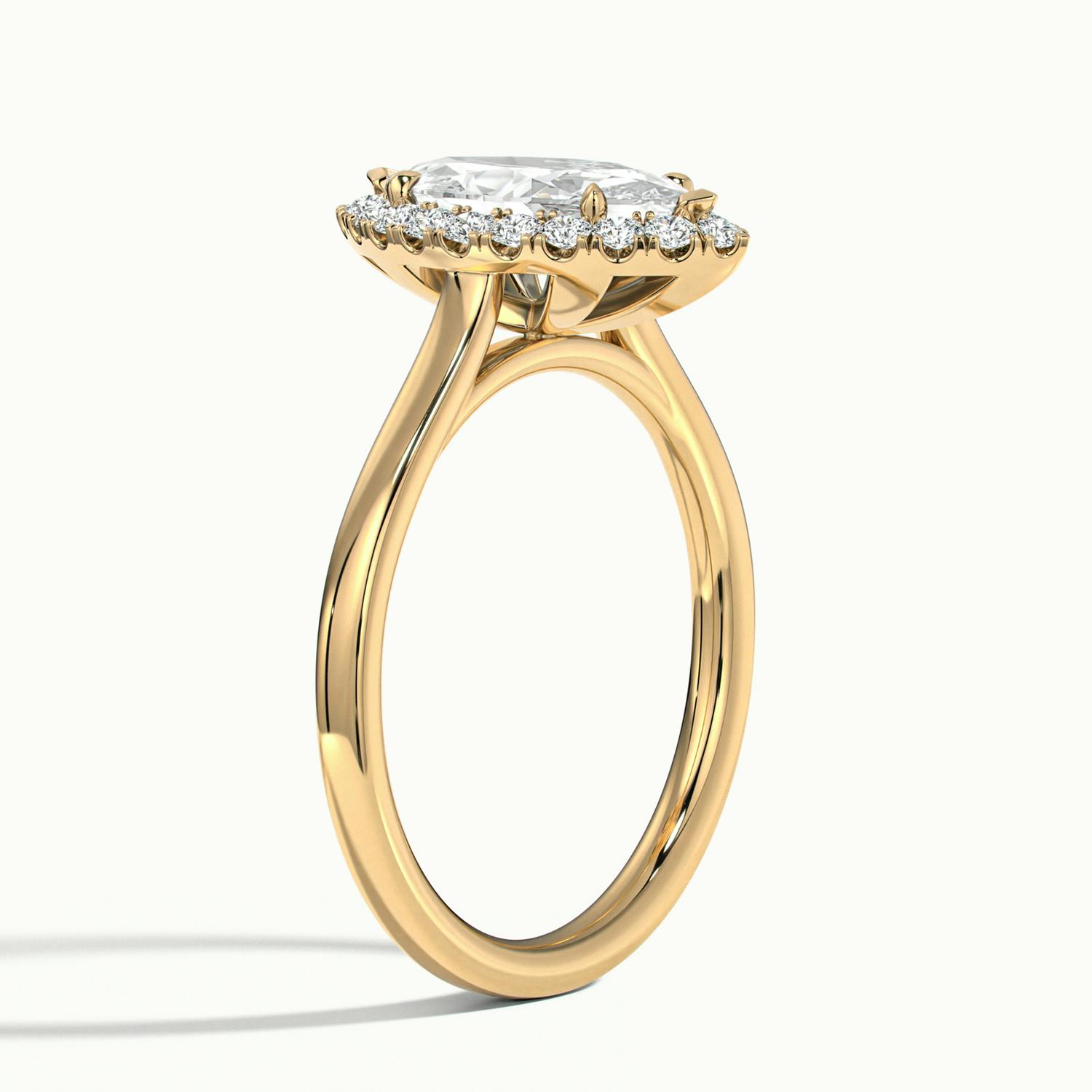 Calista Marquise Halo Engagement Ring