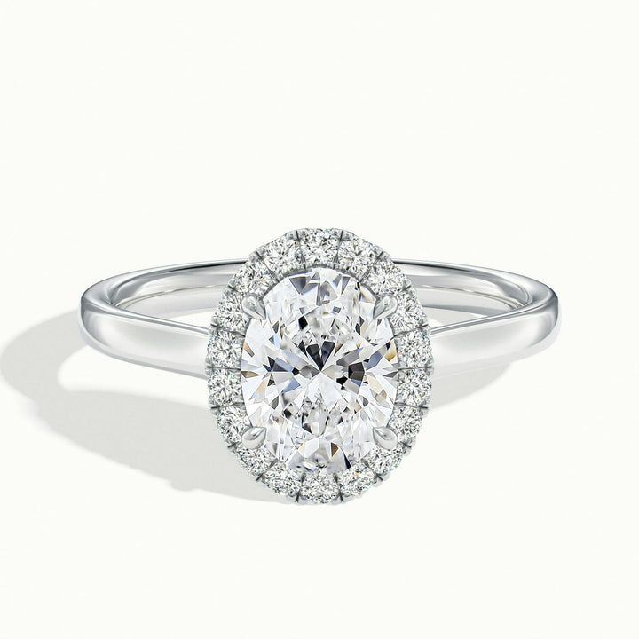 Calista Oval Halo Engagement Ring