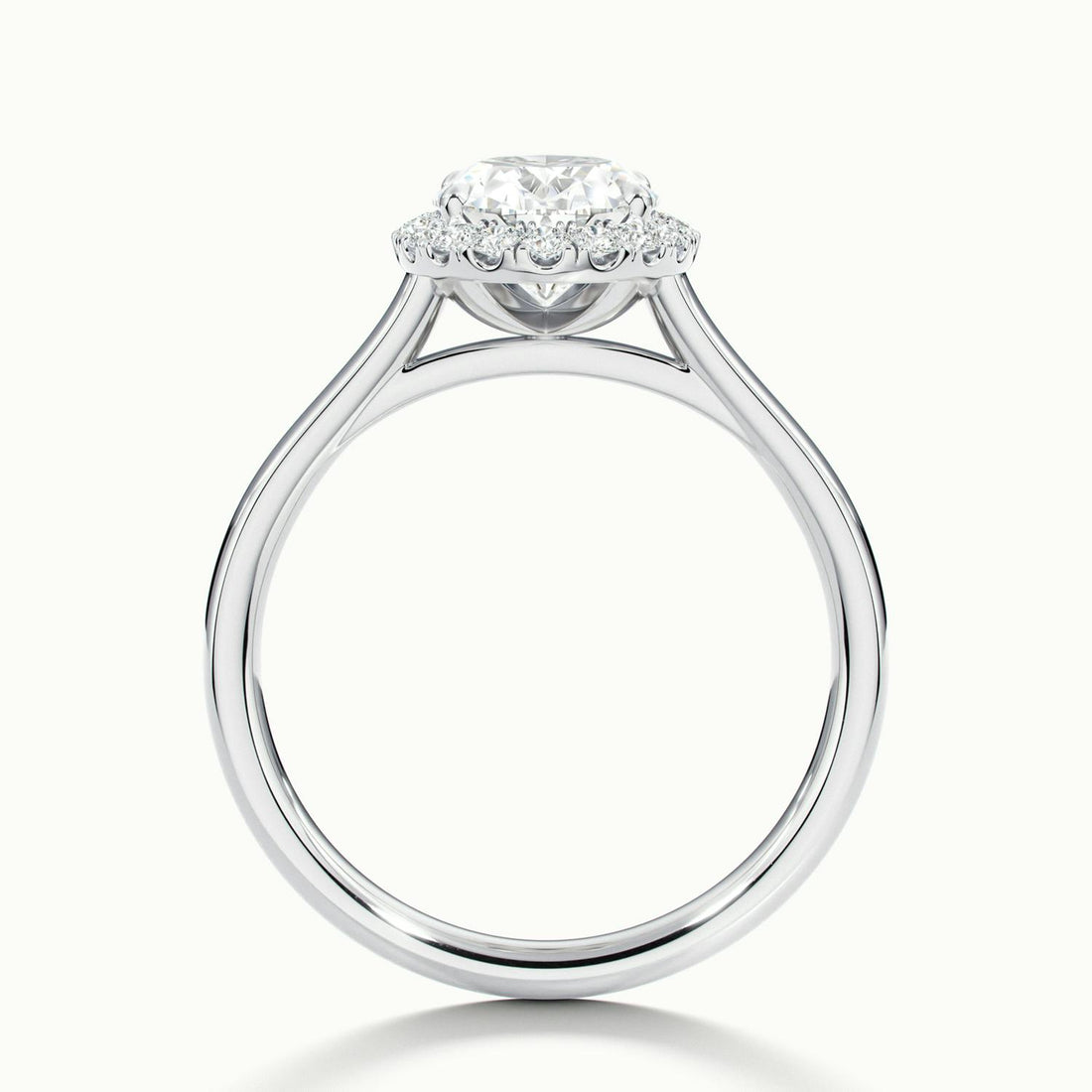 Calista Oval Halo Engagement Ring