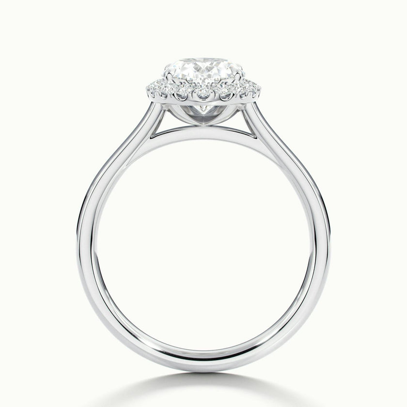 Calista Oval Halo Engagement Ring