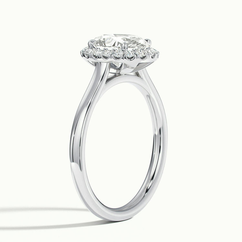 Calista Oval Halo Engagement Ring