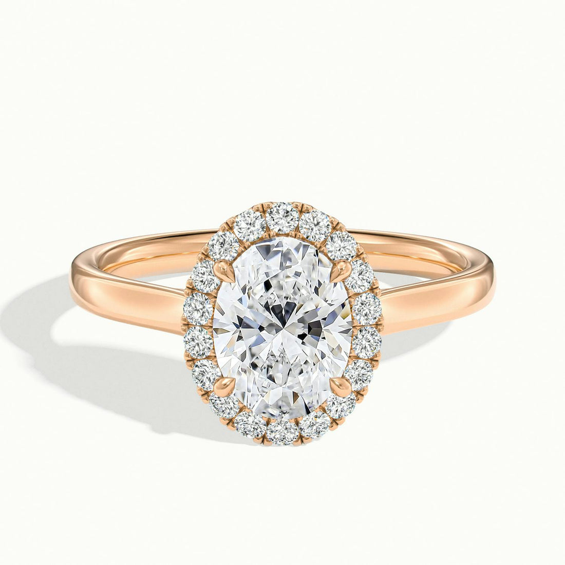 Calista Oval Halo Engagement Ring