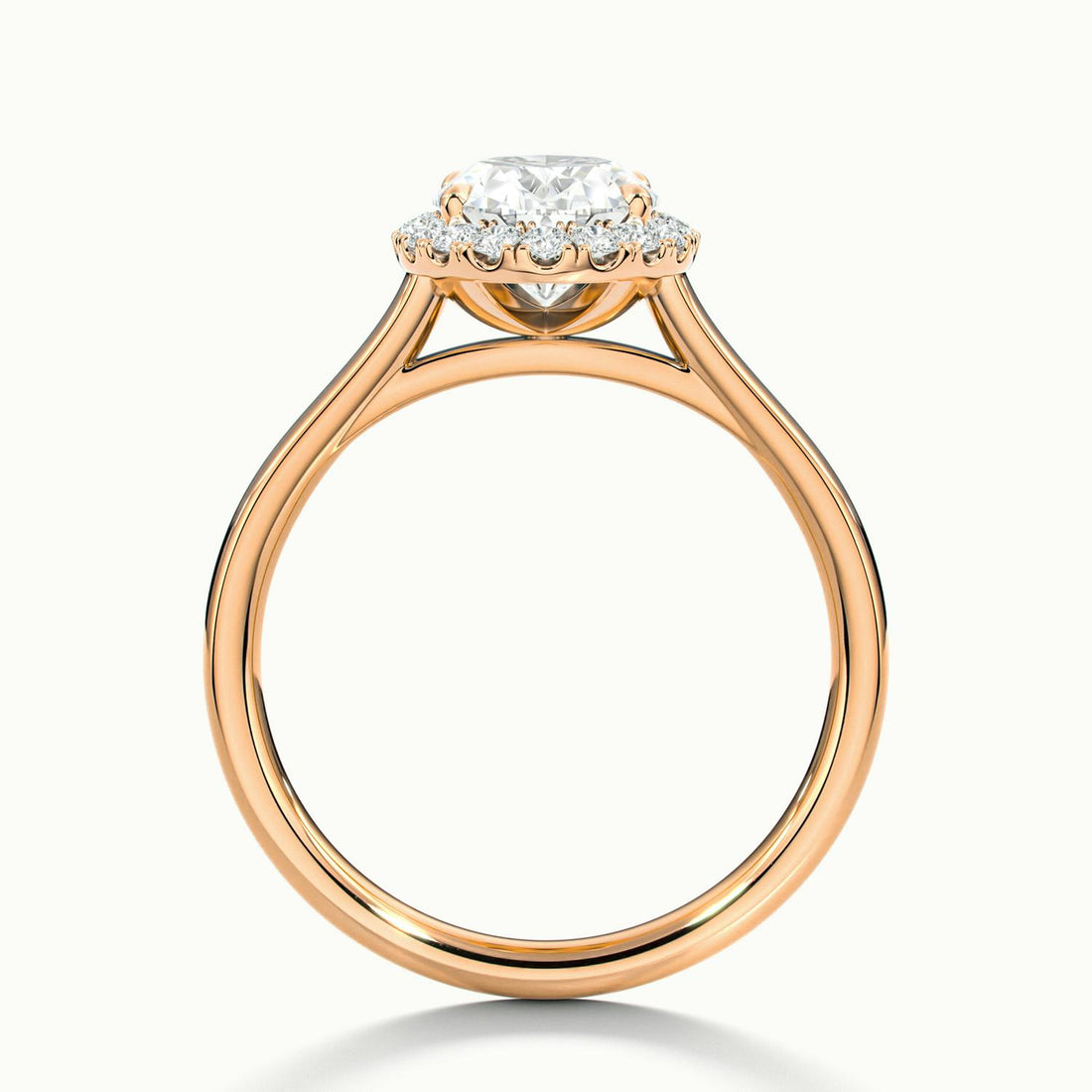 Calista Oval Halo Engagement Ring
