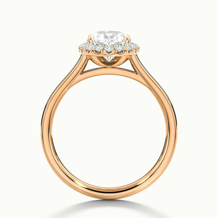 Calista Oval Halo Engagement Ring
