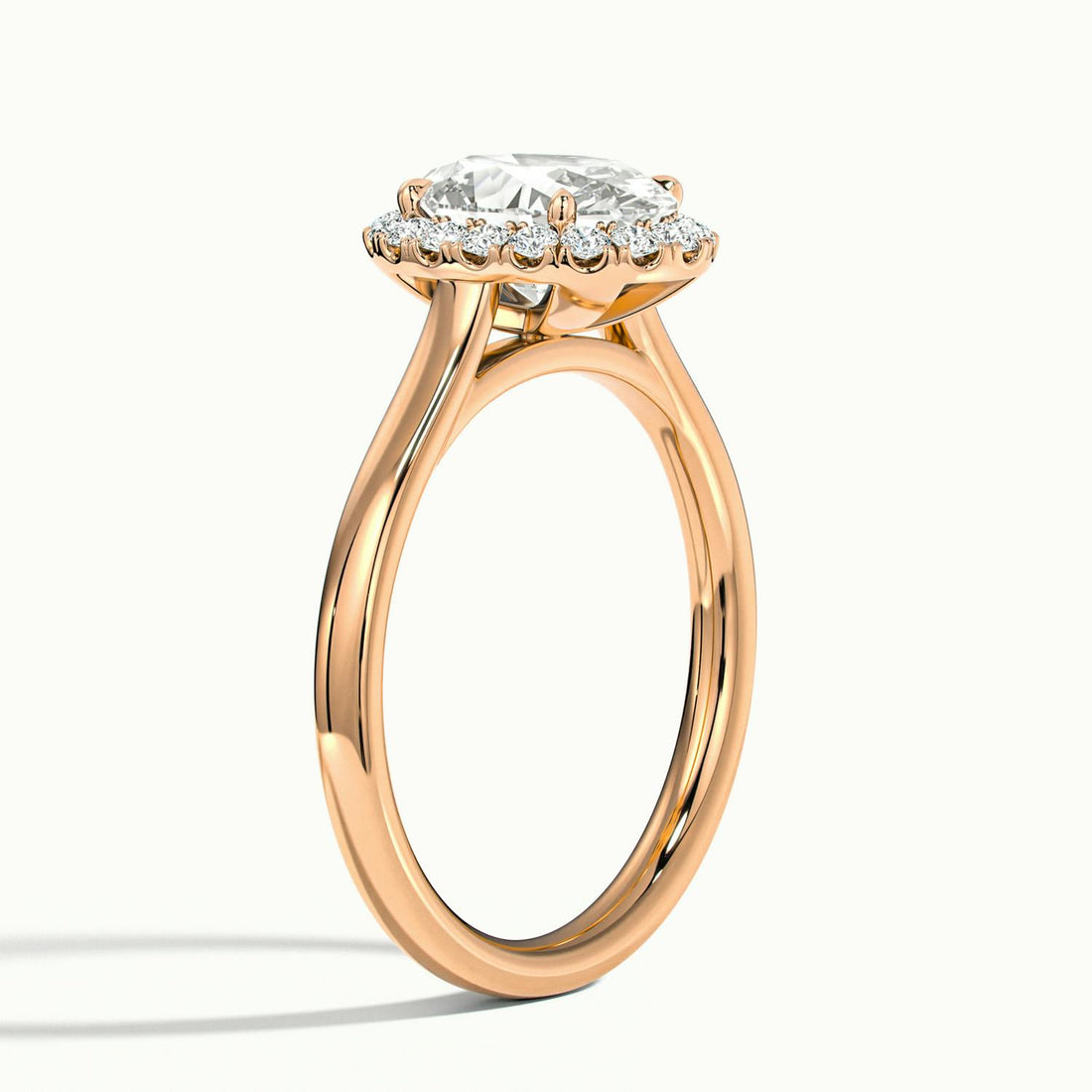 Calista Oval Halo Engagement Ring