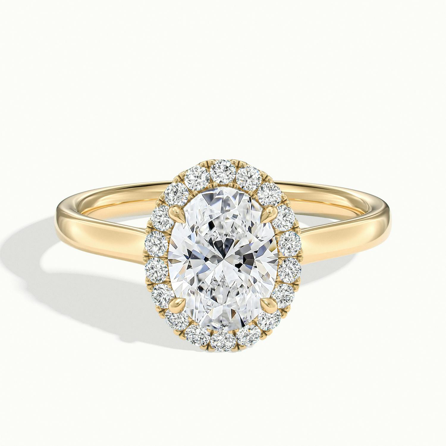 Calista Oval Halo Engagement Ring