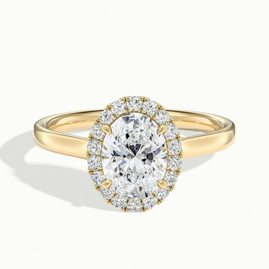 Calista Oval Halo Engagement Ring