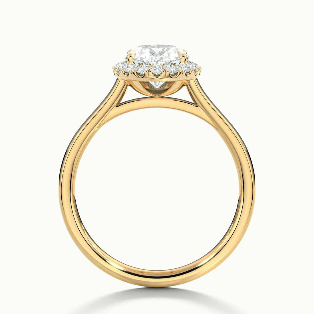 Calista Oval Halo Engagement Ring