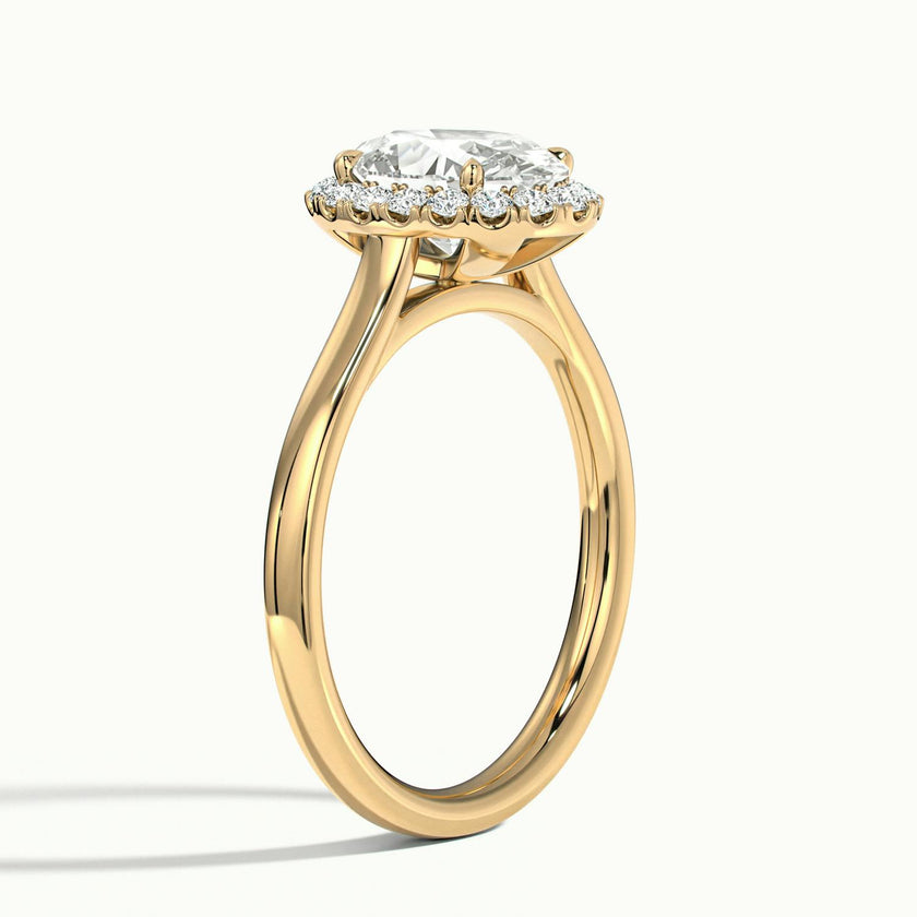 Calista Oval Halo Engagement Ring