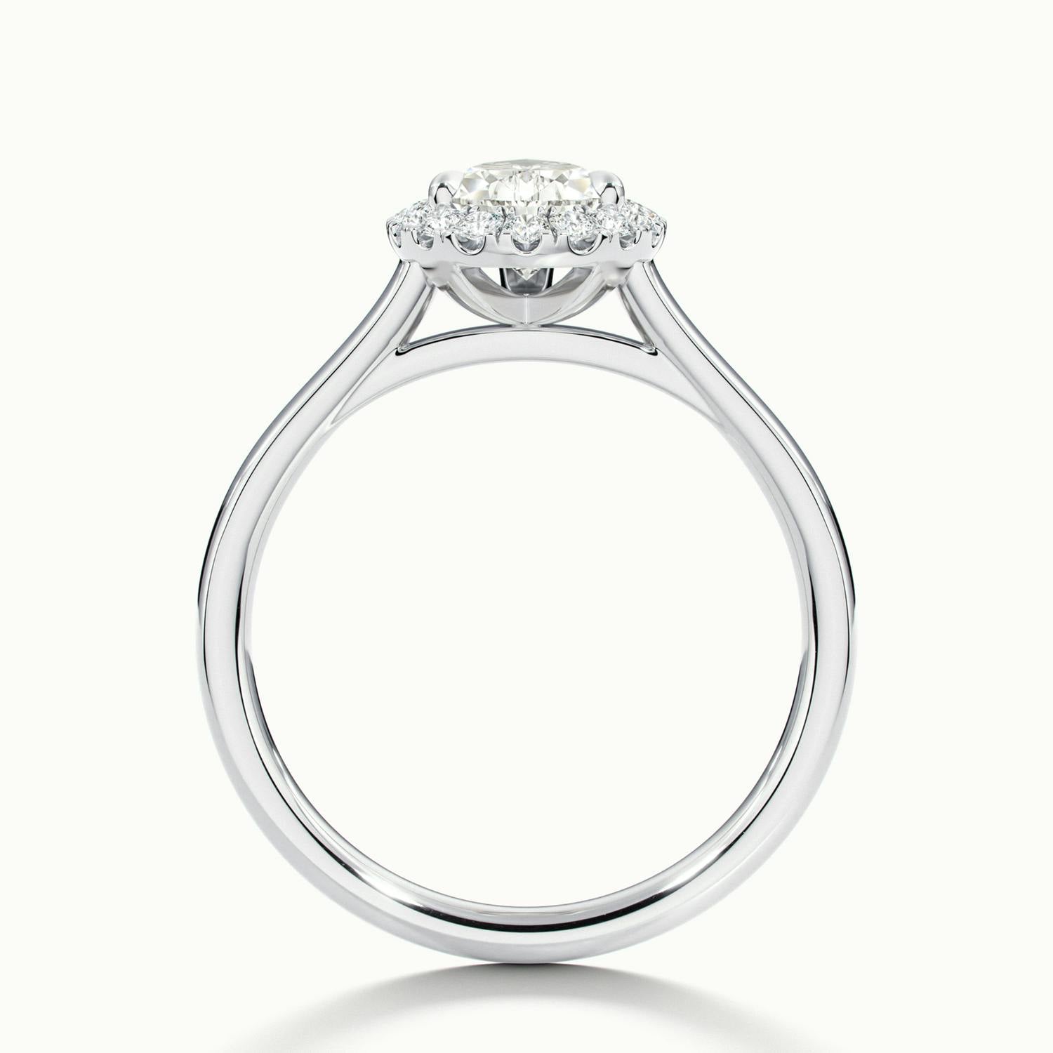 Calista Pear Halo Engagement Ring