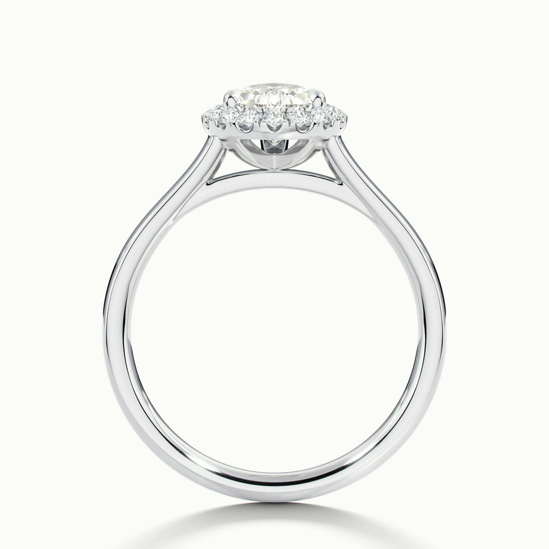 Calista Pear Halo Engagement Ring