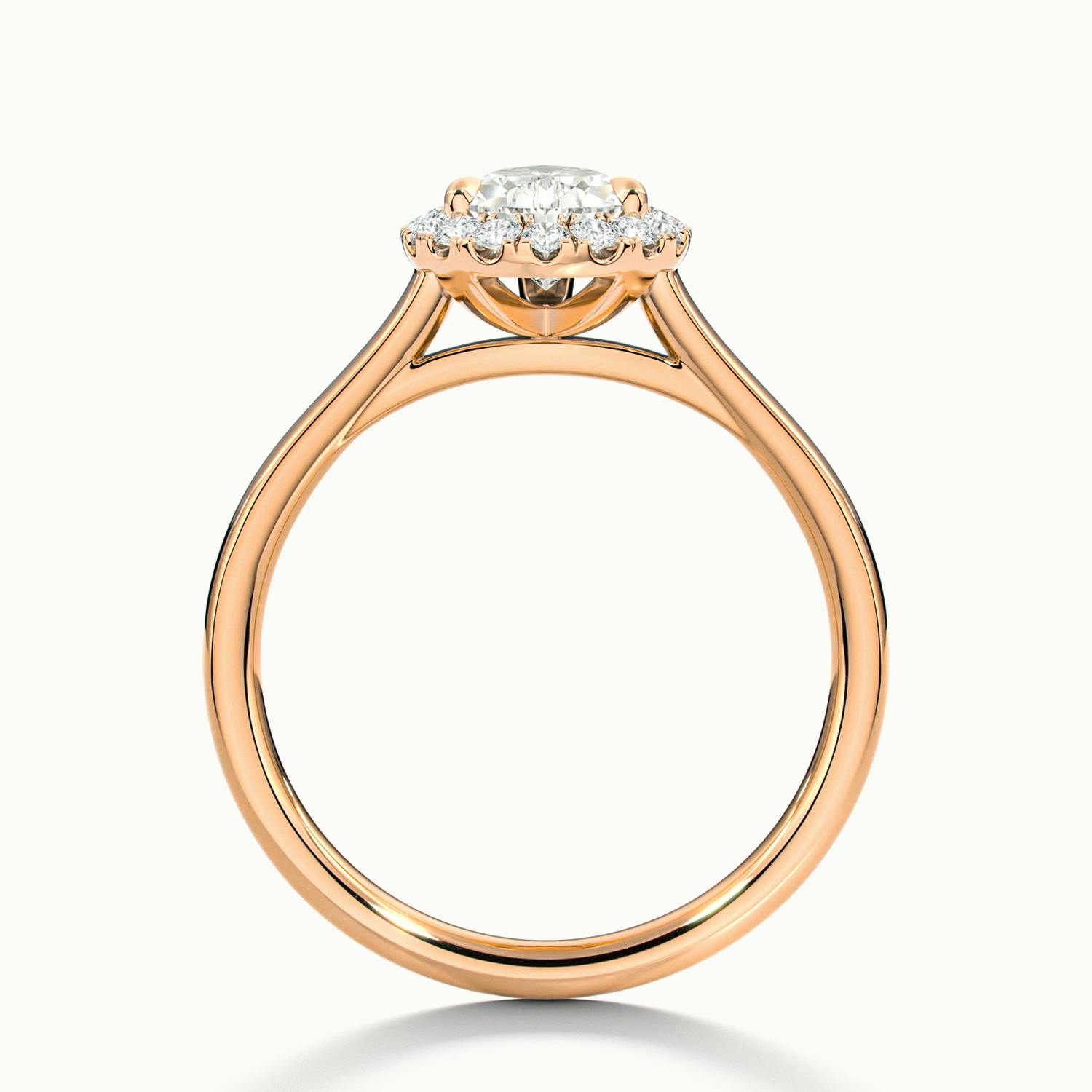 Calista Pear Halo Engagement Ring