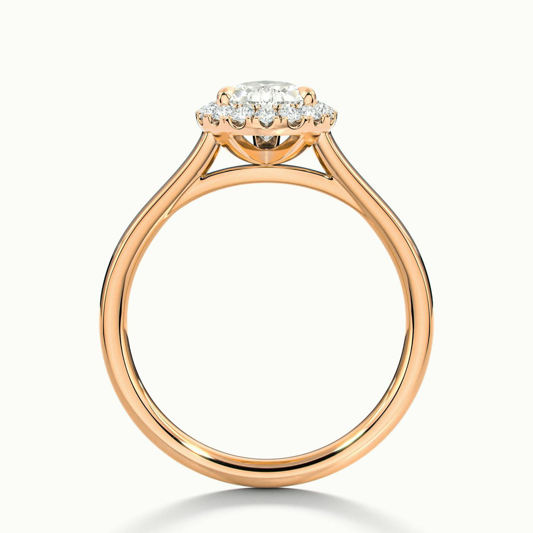 Calista Pear Halo Engagement Ring