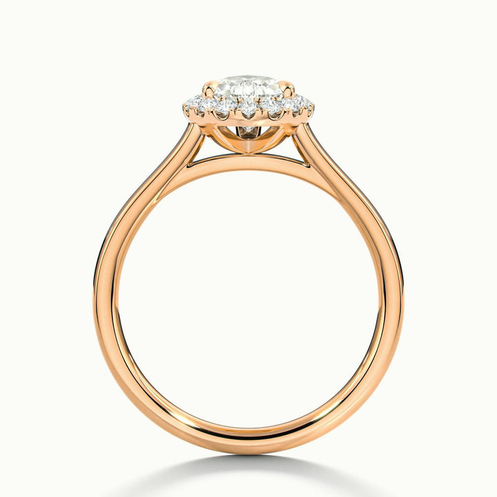 Calista Pear Halo Engagement Ring