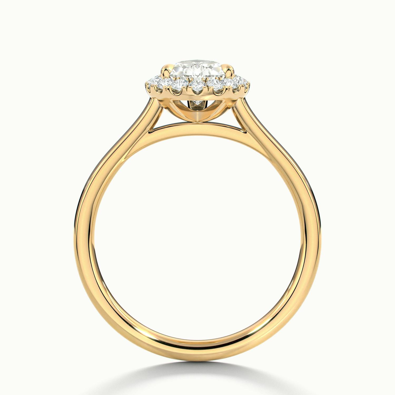 Calista Pear Halo Engagement Ring