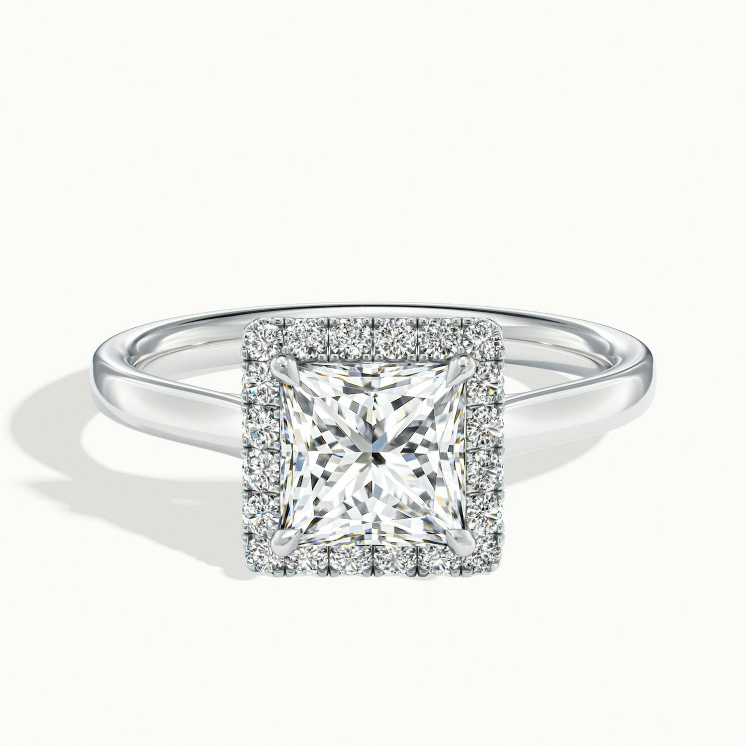 Calista Princess Halo Engagement Ring