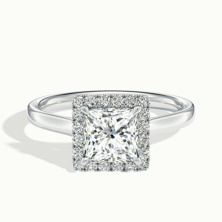 Calista Princess Halo Engagement Ring
