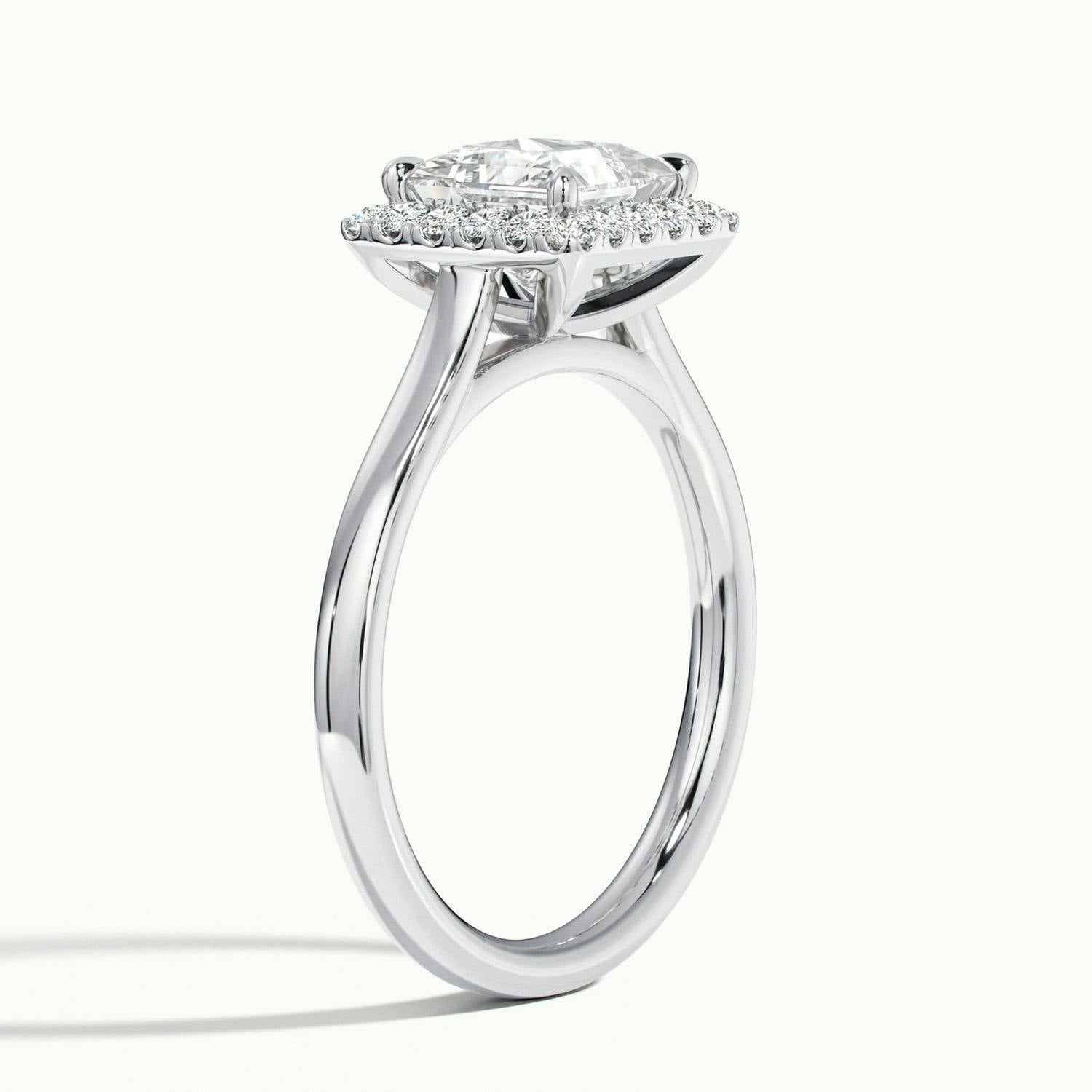 Calista Princess Halo Engagement Ring