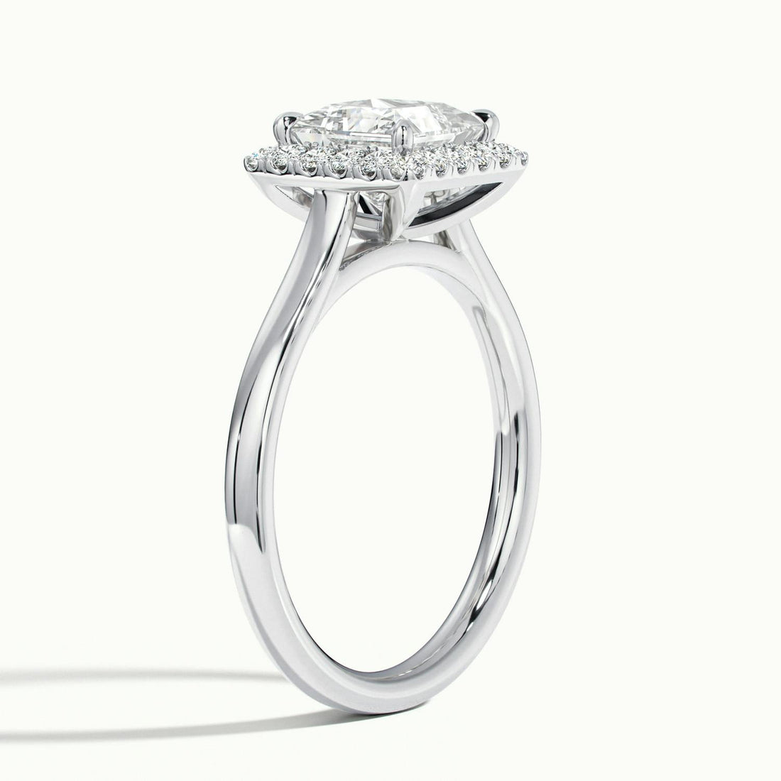 Calista Princess Halo Engagement Ring