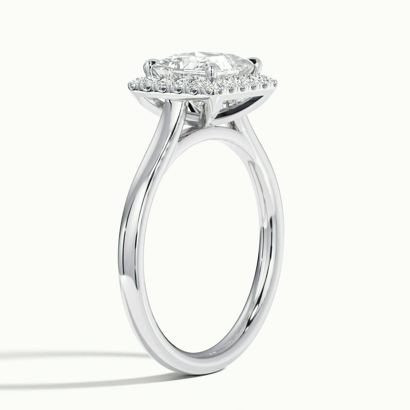 Calista Princess Halo Engagement Ring