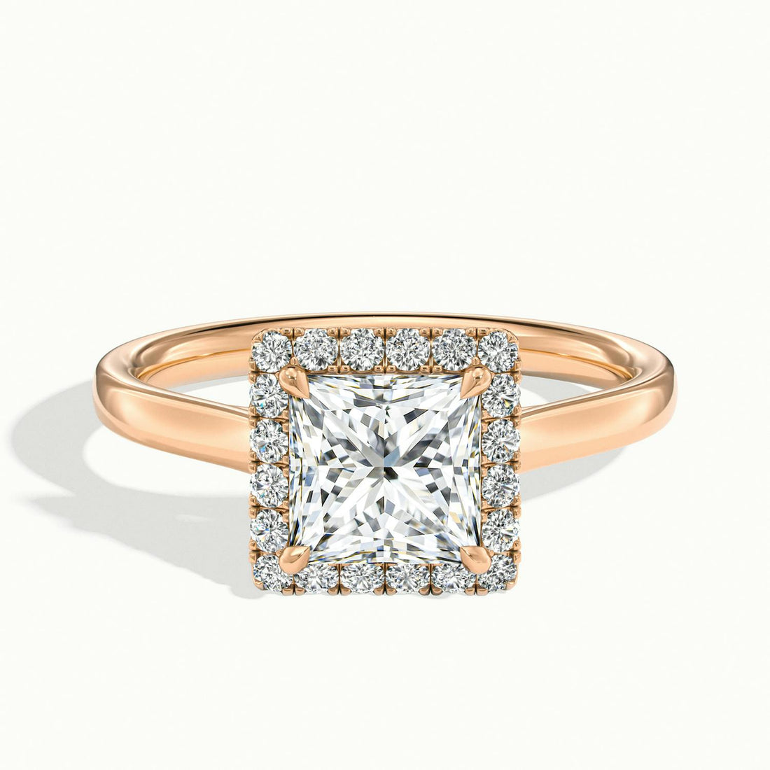 Calista Princess Halo Engagement Ring