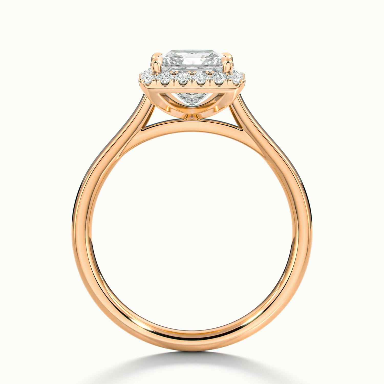 Calista Princess Halo Engagement Ring