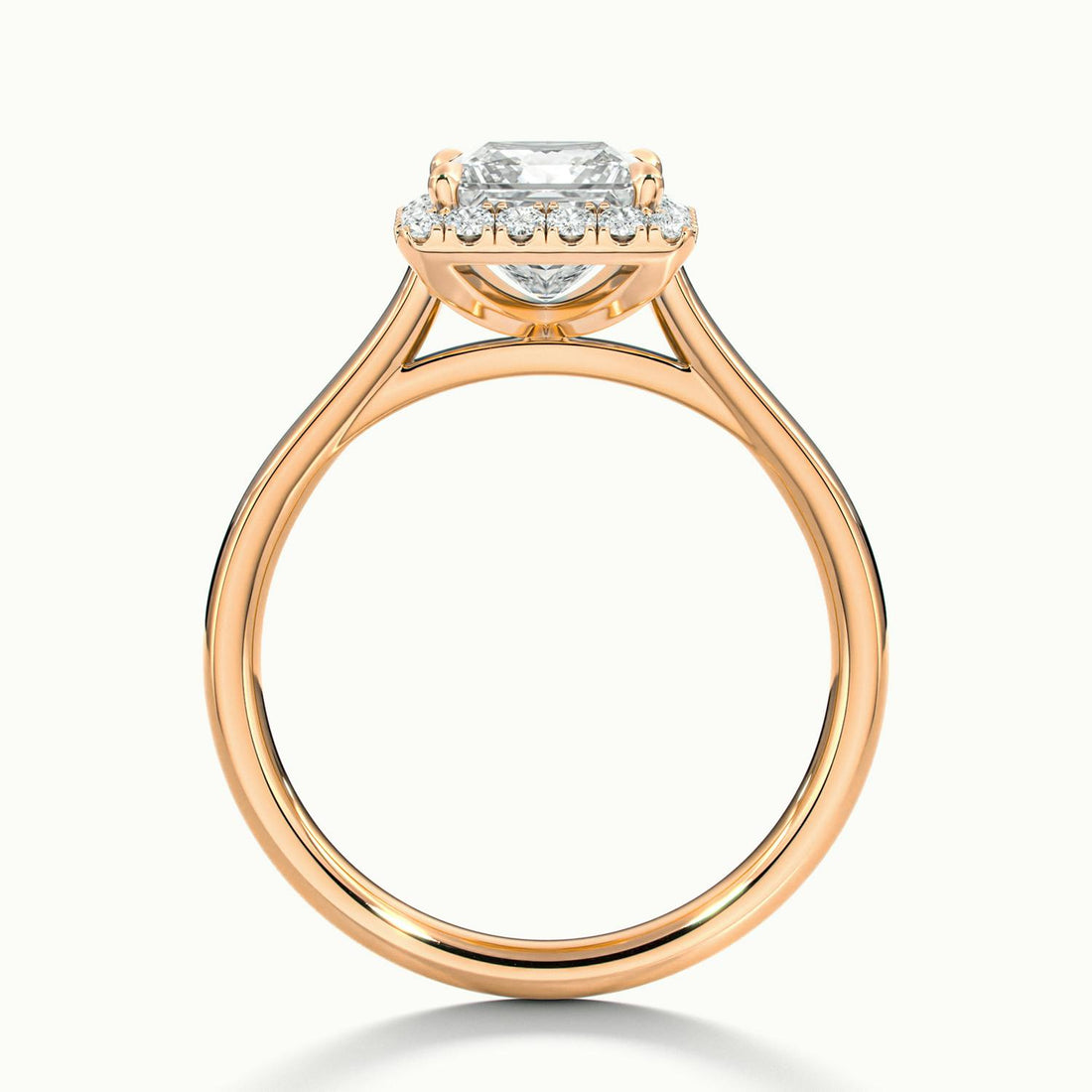 Calista Princess Halo Engagement Ring