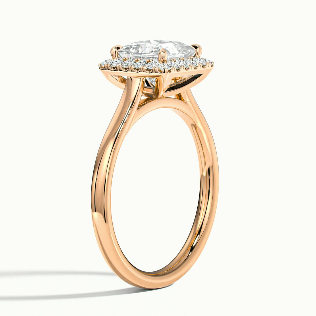 Calista Princess Halo Engagement Ring