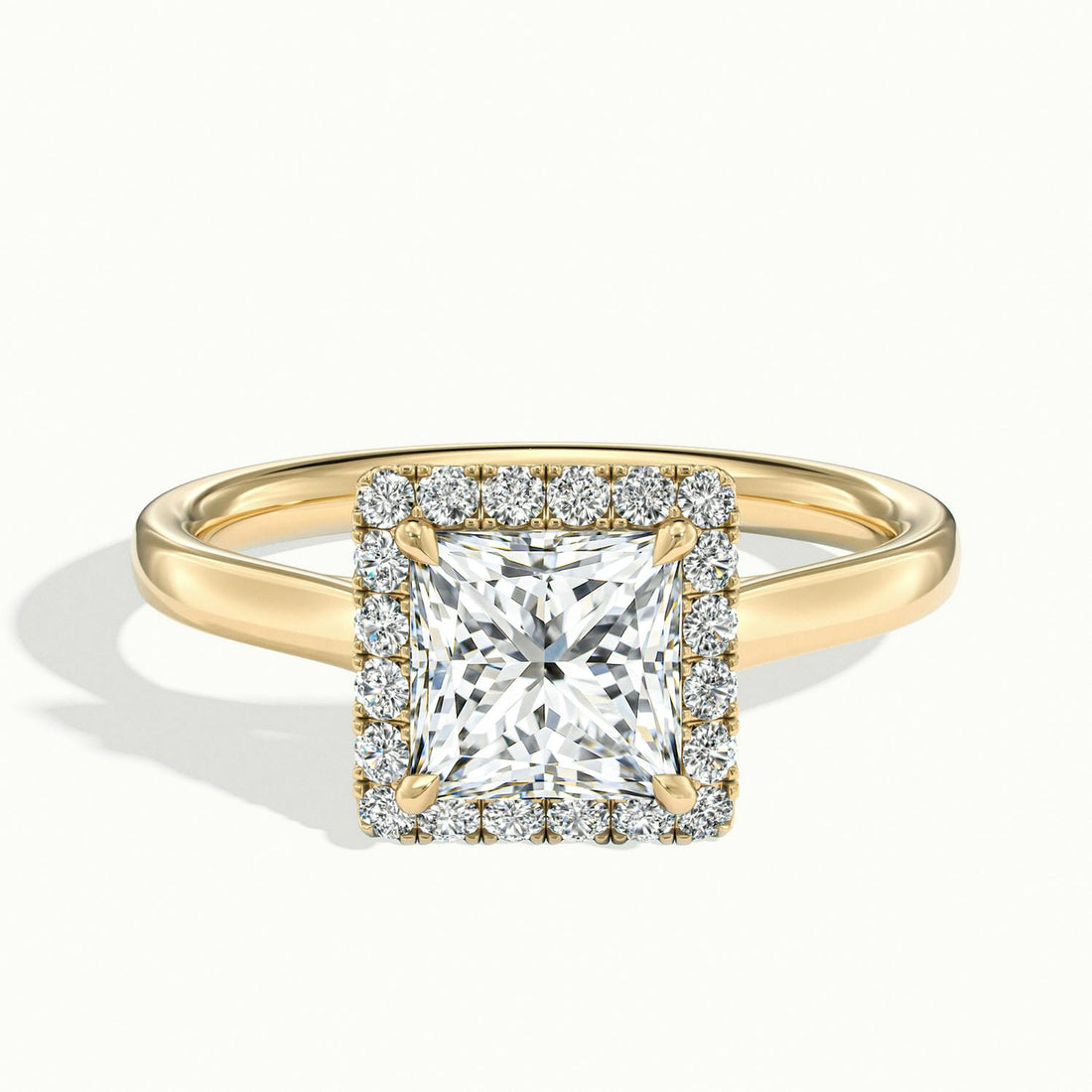 Calista Princess Halo Engagement Ring