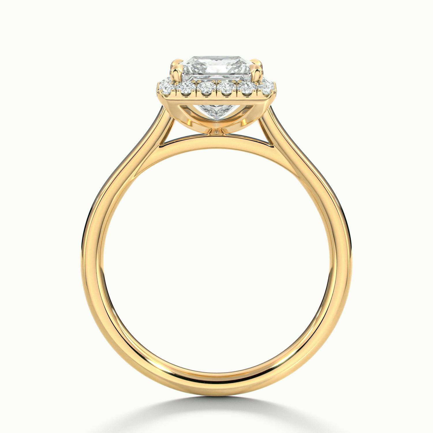 Calista Princess Halo Engagement Ring