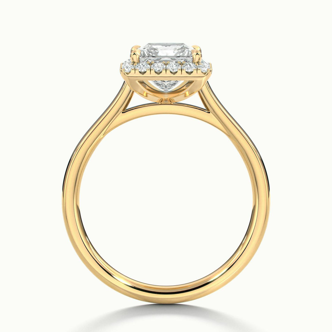 Calista Princess Halo Engagement Ring