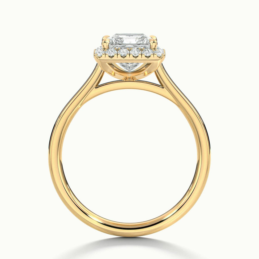 Calista Princess Halo Engagement Ring