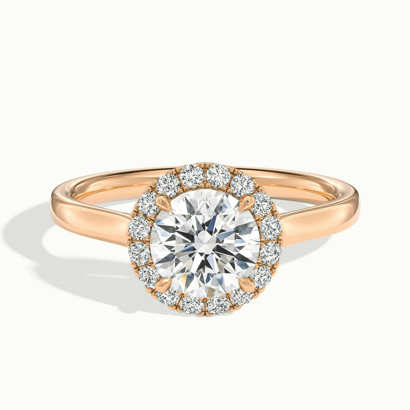 Calista Round Halo Engagement Ring