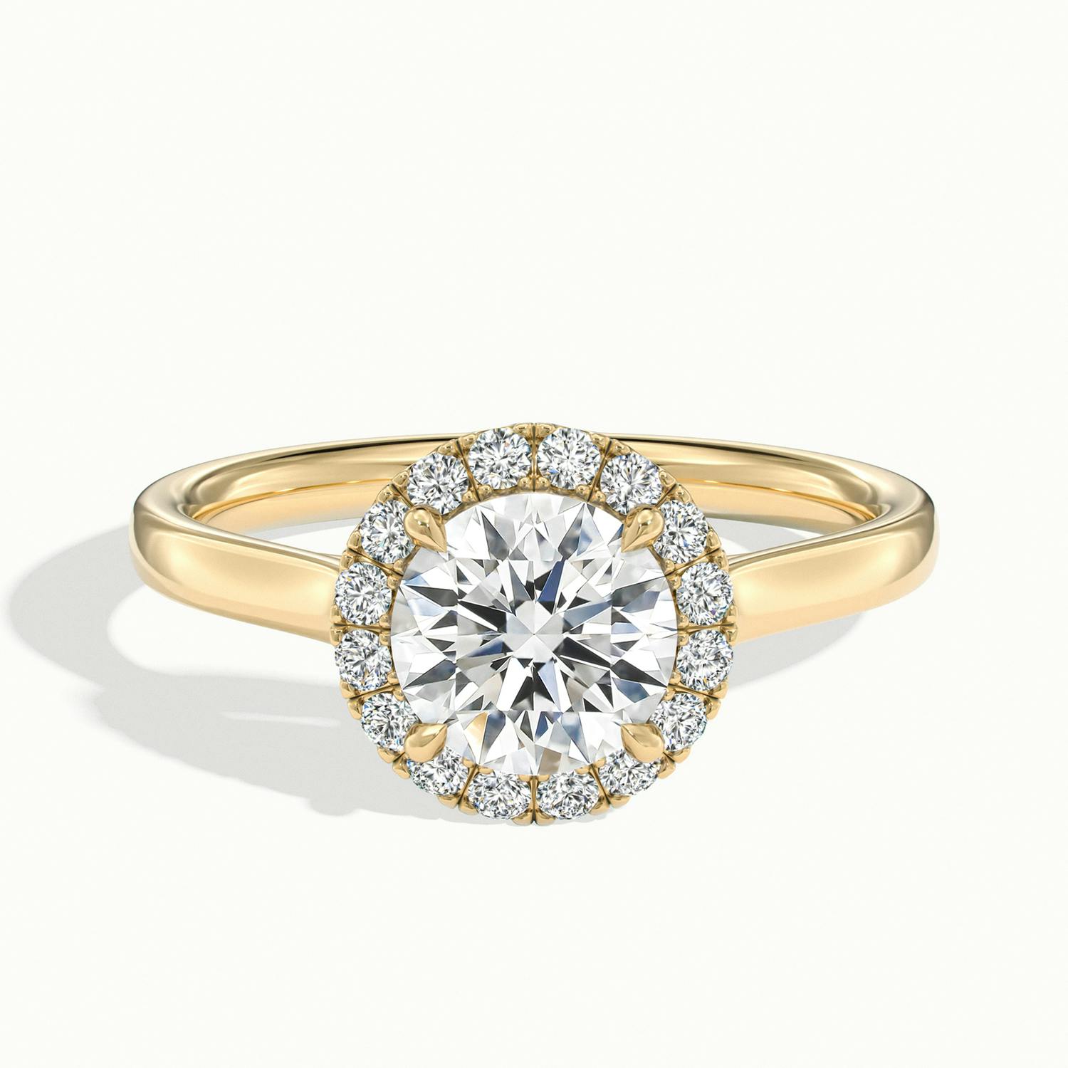 Calista Round Halo Engagement Ring