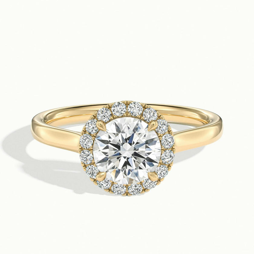 Calista Round Halo Engagement Ring