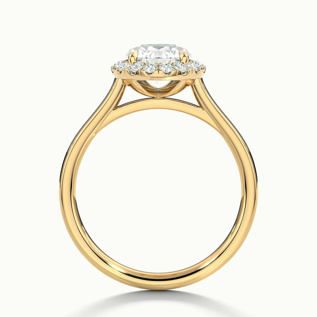 Calista Round Halo Engagement Ring