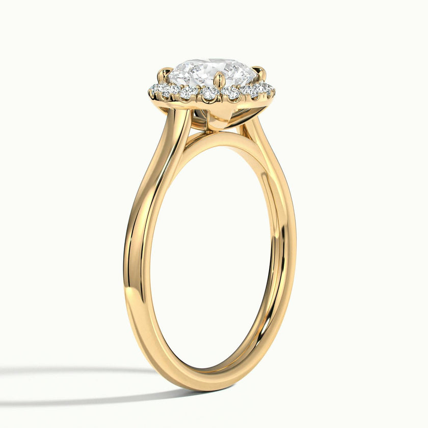 Calista Round Halo Engagement Ring