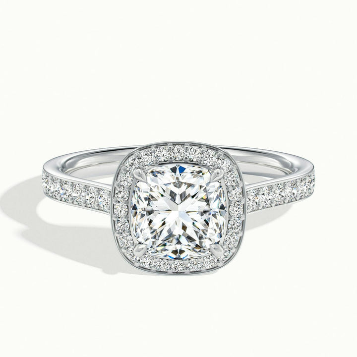 Novaria Cushion Pavé Halo Engagement Ring