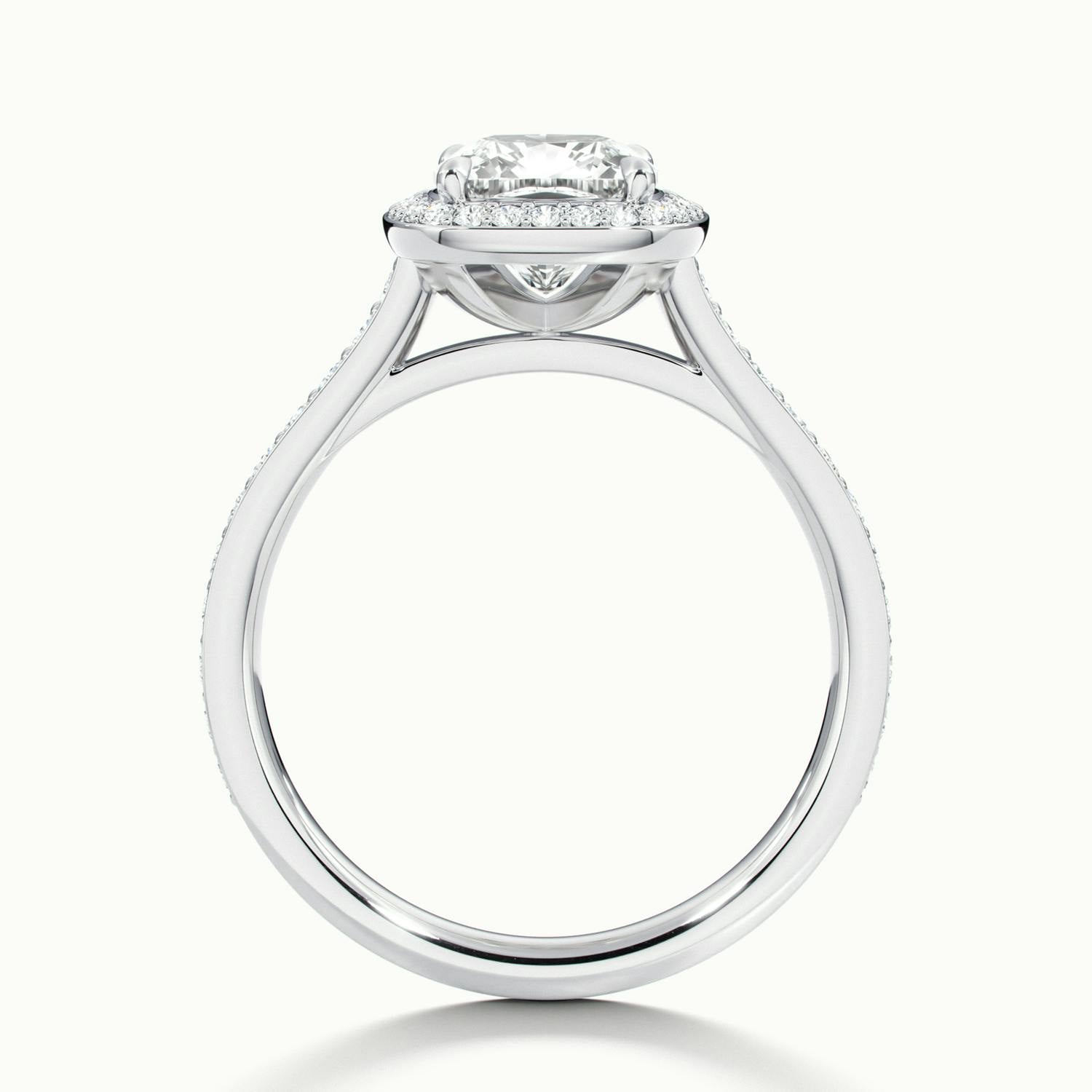 Novaria Cushion Pavé Halo Engagement Ring
