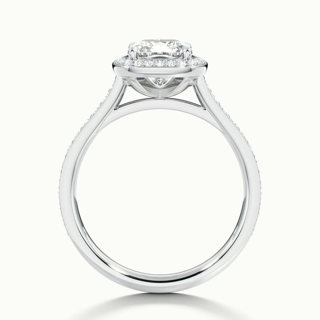 Novaria Cushion Pavé Halo Engagement Ring