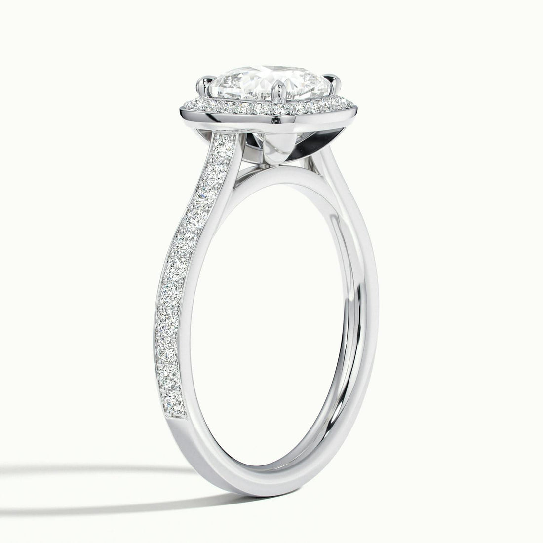 Novaria Cushion Pavé Halo Engagement Ring