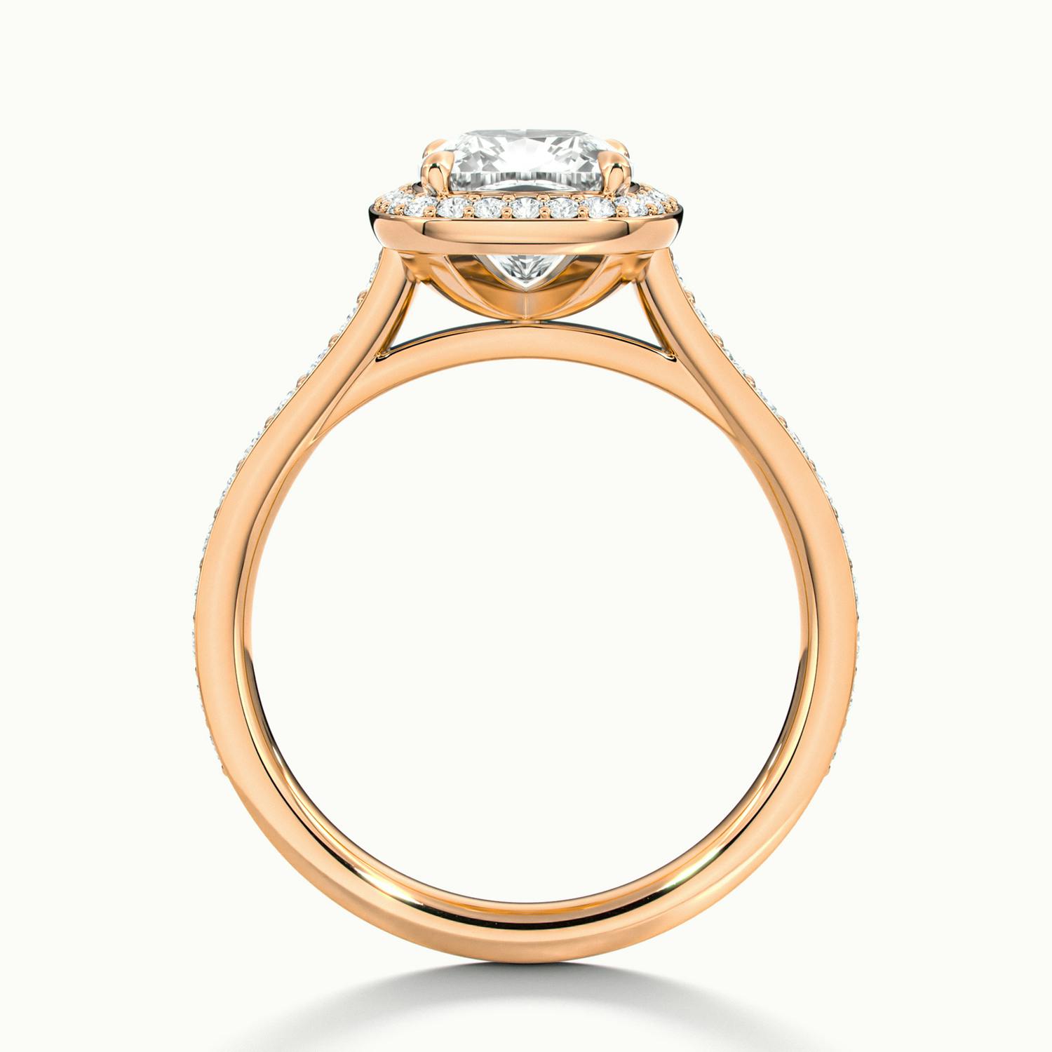 Novaria Cushion Pavé Halo Engagement Ring