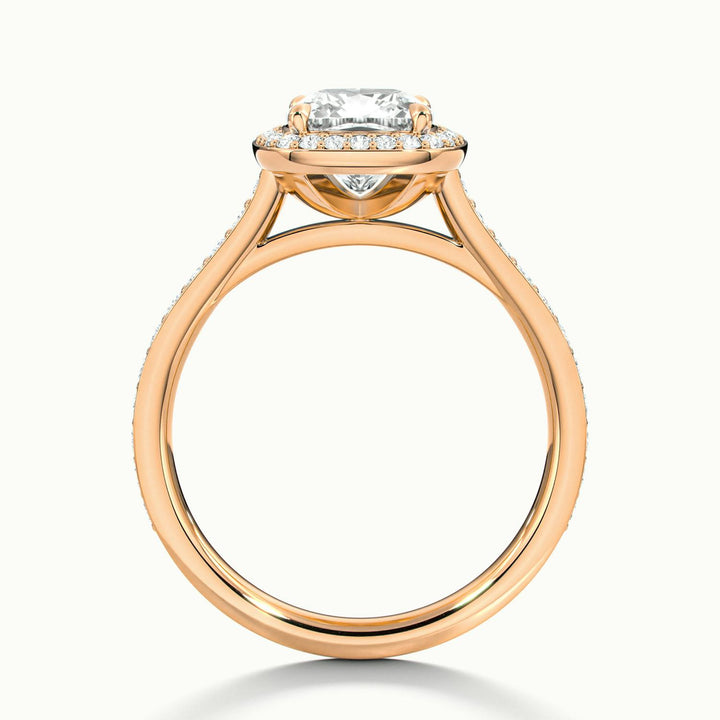 Novaria Cushion Pavé Halo Engagement Ring